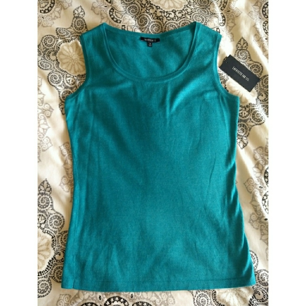Cashmere/silk blend knit top